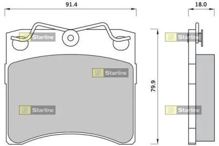 Тормозные колодки передние дисковые STARLINE BD S398