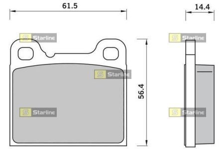 Тормозные колодки дисковые STARLINE BD S420