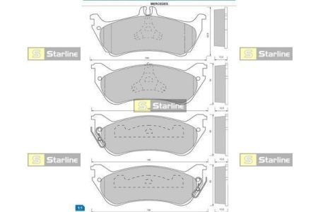 Тормозные колодки дисковые STARLINE BD S424 (фото 1)