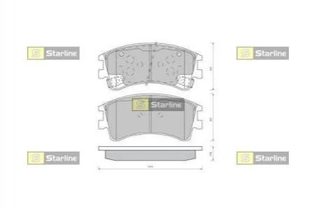 Гальмівні колодки передні дискові STARLINE BD S431 (фото 1)