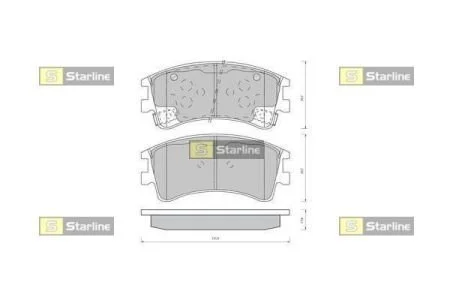Гальмівні колодки передні дискові STARLINE BD S431