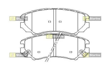 Гальмівні колодки передні дискові STARLINE BD S445