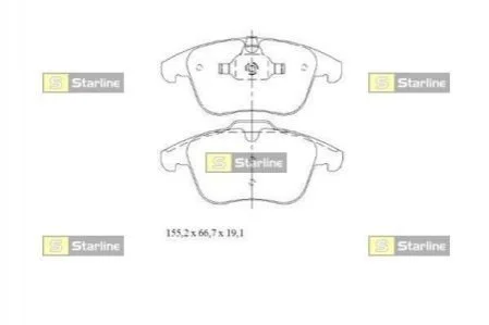 Тормозные колодки дисковые STARLINE BD S447 (фото 1)