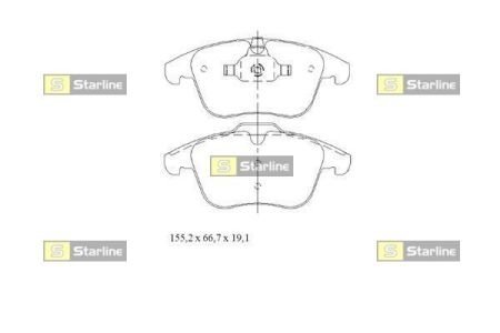 Тормозные колодки дисковые STARLINE BD S447