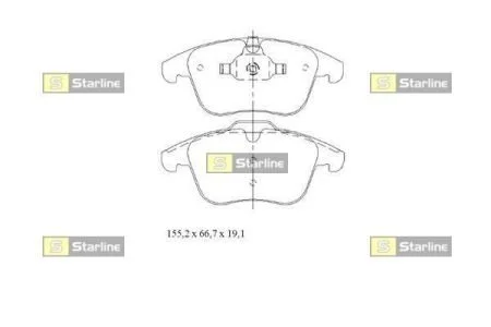 Тормозные колодки дисковые STARLINE BD S447
