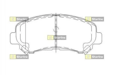 Тормозные колодки передние дисковые STARLINE BD S502 (фото 1)