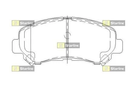 Тормозные колодки передние дисковые STARLINE BD S502