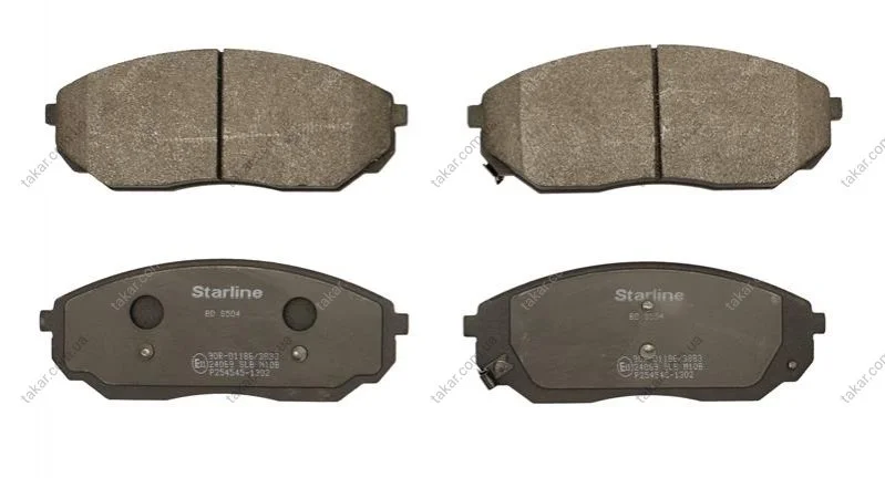 Гальмівні колодки передні дискові STARLINE BD S504 (фото 1)