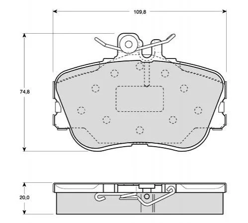 Гальмівні колодки передні дискові STARLINE BD S818P (фото 1)