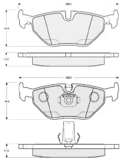 Тормозные колодки задние дисковые STARLINE BD S819P