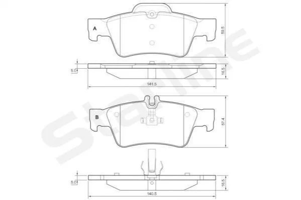 Тормозные колодки задние дисковые STARLINE BD S827P (фото 1)