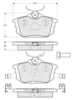 Гальмівні колодки задні дискові STARLINE BD S830P