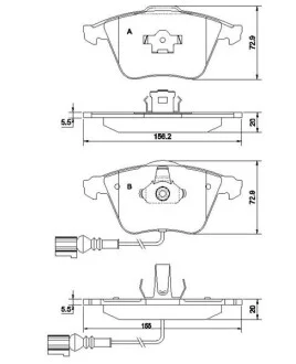 Гальмівні колодки передні дискові STARLINE BD S837P