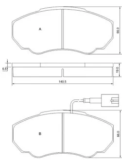 Гальмівні колодки передні дискові STARLINE BD S839P