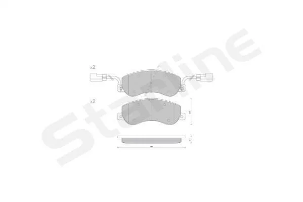 Гальмівні колодки дискові STARLINE BD S848P (фото 1)