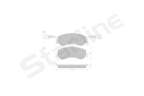 Тормозные колодки дисковые STARLINE BD S848P