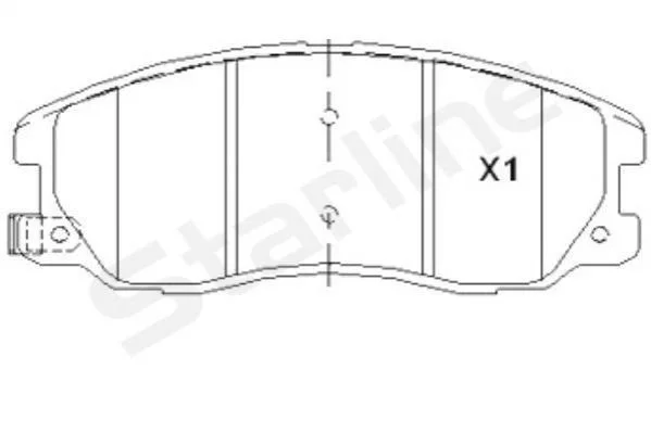 Гальмівні колодки передні дискові STARLINE BD S852P (фото 1)