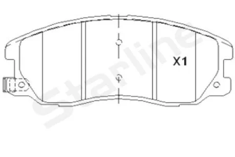 Гальмівні колодки передні дискові STARLINE BD S852P