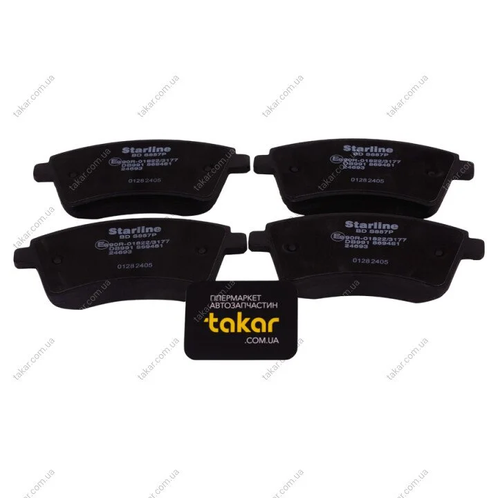 Тормозные колодки дисковые STARLINE BD S857P (фото 1)