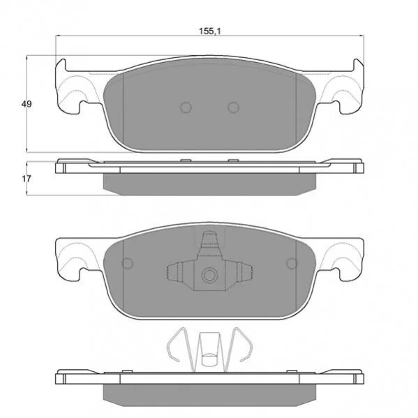 Тормозные колодки передние дисковые STARLINE BD S973 (фото 1)