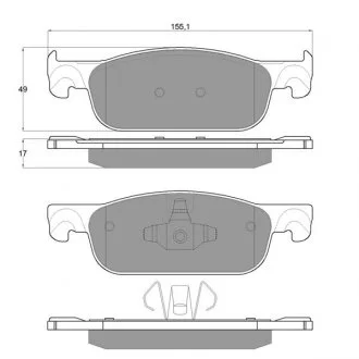 Тормозные колодки передние дисковые STARLINE BD S973