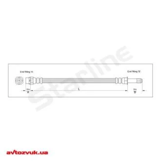 Тормозной шланг 265 мм STARLINE HA E.1224
