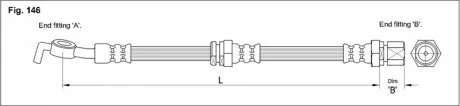 Тормозной шланг 384 мм STARLINE HA ST.1064