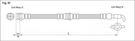 Тормозной шланг STARLINE HA ST.1088 (фото 1)