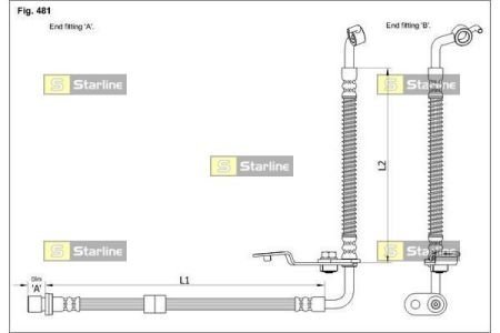 Тормозной шланг STARLINE HA ST.1089