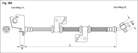 Тормозной шланг 847 мм STARLINE HA ST.1143