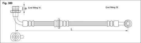 Тормозной шланг 510 мм STARLINE HA ST.1162