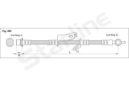 Гальмівний шланг 735 мм STARLINE HA ST.1182