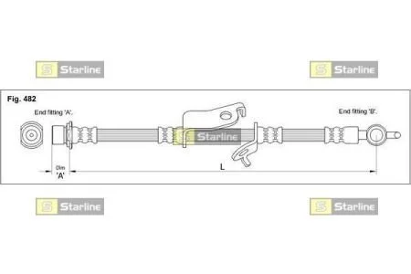 Тормозной шланг 735 мм STARLINE HA ST.1183