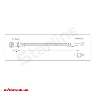Тормозной шланг 265 мм STARLINE HA ST.1190