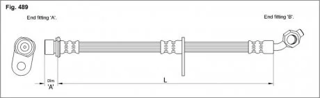 Тормозной шланг 534.5 мм STARLINE HA ST.1213