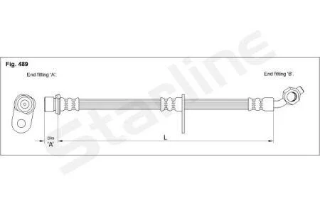 Тормозной шланг 534.5 мм STARLINE HA ST.1214