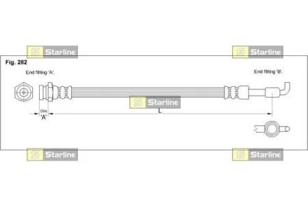 Тормозной шланг 276.5 мм STARLINE HA ST.1253