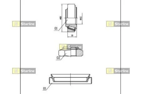 Підшипник маточини колеса STARLINE LO 00919
