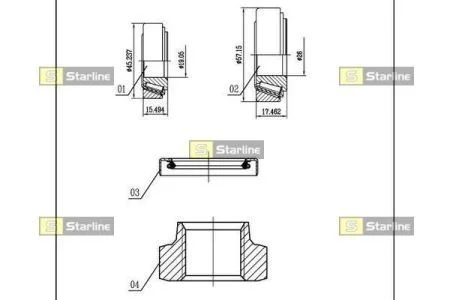 Подшипник ступицы колеса STARLINE LO 00926L