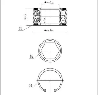 Підшипник маточини колеса STARLINE LO 01326