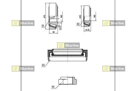 Підшипник маточини колеса STARLINE LO 03430