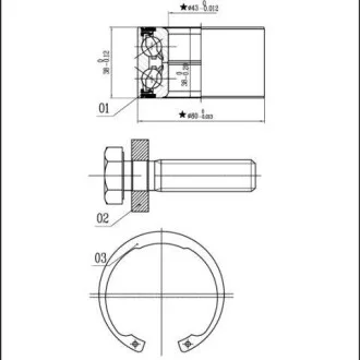 Комплект подшипника ступицы колеса. STARLINE LO 03449
