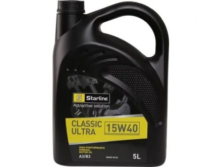 Моторное масло 5 л 15W40 Бензиновый, Дизельный Минеральное STARLINE NA CU-5