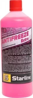 Антифриз-концентрат рожевий -38 °C, G12+, 1 л STARLINE NA K12-1