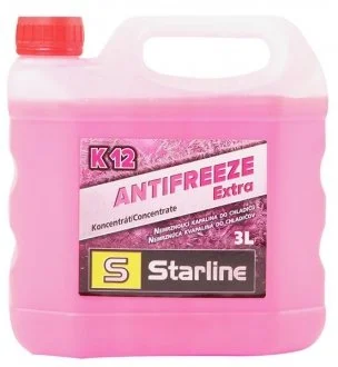 Антифриз-концентрат рожевий, -80 °C, G12++, 3 л STARLINE NA K12-3