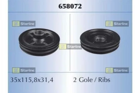 Шкив коленчатого вала STARLINE RS 658072 (фото 1)