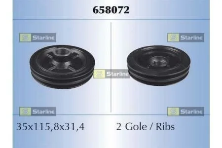 Шків колінчастого валу STARLINE RS 658072