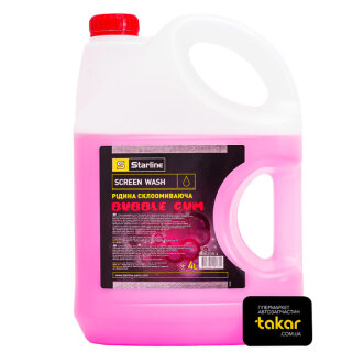 Омыватель стекла летний готовый bubble gum 4 л STARLINE S OBZOR-4