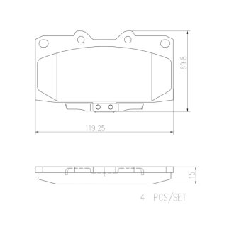 Гальмівні колодки Friction Master Black SUBARU 26296FA101