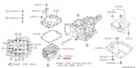 Уплотняющее кольцо резиновое SUBARU 806912200